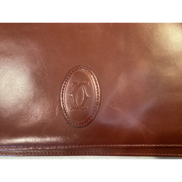 Cartier Clutch Bag Leather Gold Corner Detail Vintage - Picture 11 of 11